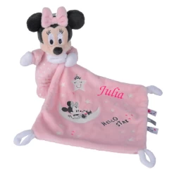 Disney Minnie La Souris Peluche Avec Doudou Luminescent Rose 25 Cm