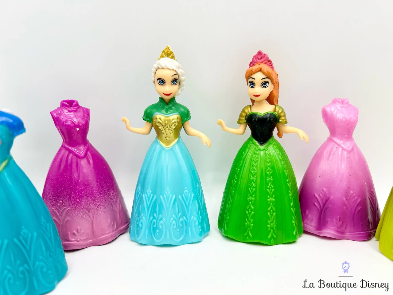 Figurines Magiclip Elsa Anna La Reine Des Neiges Disney Polly Clip Princesses Robes 3 Figurines Magiclip Elsa Anna La Reine Des Neiges Disney Polly Clip Princesses Robes – Image 3