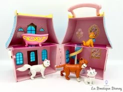 Ensemble De Jeu Figurines Les Aristochats Playset Disney Maison Transportable -Le Rêve Enchanté Soldes Magasin jouet maison transportable les aristochats figurines playset disney rose bleu vintage rare 7
