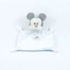 Disney Mickey La Souris Doudou Plat Blanc Bleu 20 Cm