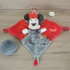 Disney Minnie La Souris Doudou Plat Stary Night Rouge Gris 25 Cm
