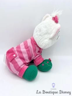 Peluche Marie Noël Disney Store Les Aristochats Pyjama Rose Vert écusson 28 Cm -Le Rêve Enchanté Soldes Magasin peluche marie noel disney store les aristochats chat pull rose rayures 5