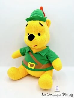 Peluche Winnie L'ourson Robin Des Bois Disney Déguisement Vert 33 Cm