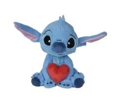Disney Peluche Stitch Avec Coeur Bleu Rouge 25 Cm