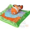 Disney Doudou Plat Némo Vert Orange Bleu Violet Bulle