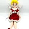Poupée Chiffon Fée Clochette Noël Rouge Disney Store Peluche Peter Pan écusson 52 Cm