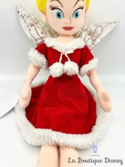 Poupée Chiffon Fée Clochette Noël Rouge Disney Store Peluche Peter Pan écusson 52 Cm -Le Rêve Enchanté Soldes Magasin poupee chiffon fee clochette noel robe rouge disney store ecusson peluche 3