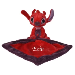 Disney Stitch Leroy Doudou Mouchoir Rouge 40 Cm