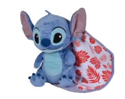 Disney Stitch Peluche Dans Sa Couverture Bleu Rouge 25 Cm