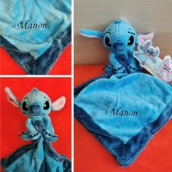 Disney Doudou Stitch + Mouchoir Bleu 40 Cm -Le Rêve Enchanté Soldes Magasin stitch20personnalise