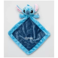 Disney Stitch Doudou Plat Bleu Turquoise 30 Cm